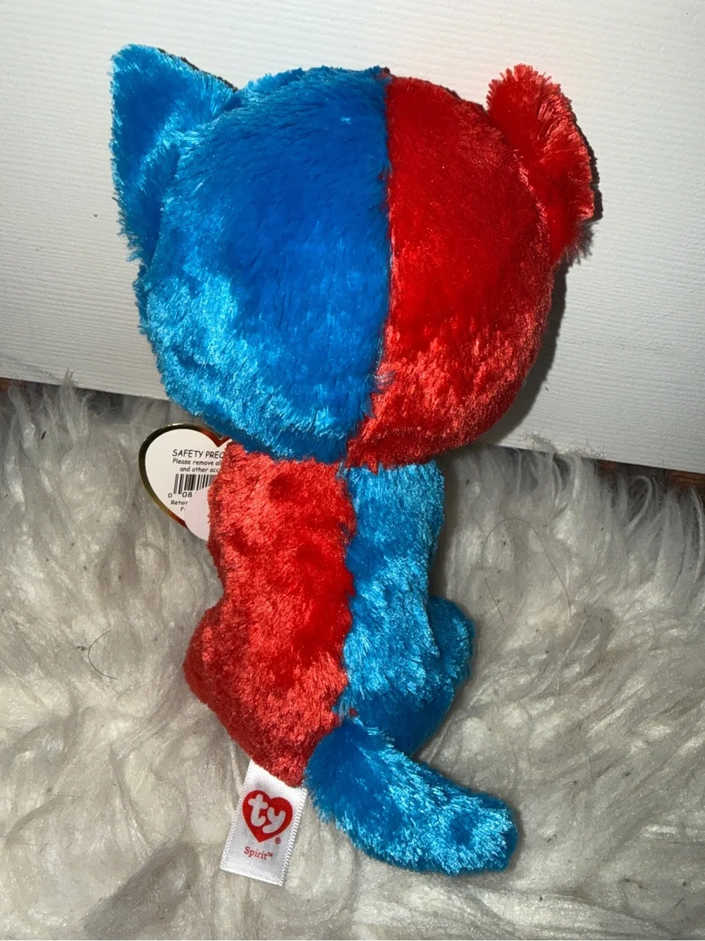 Ty Beanie Boos Red White Blue Cat 6” Spirit Cracker Barrel (HTF)